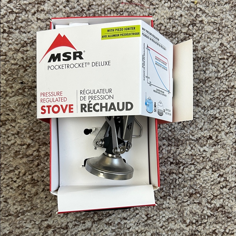 NWOT, MSR PocketRocket Deluxe Ultralight Camping and Backpacking Stove